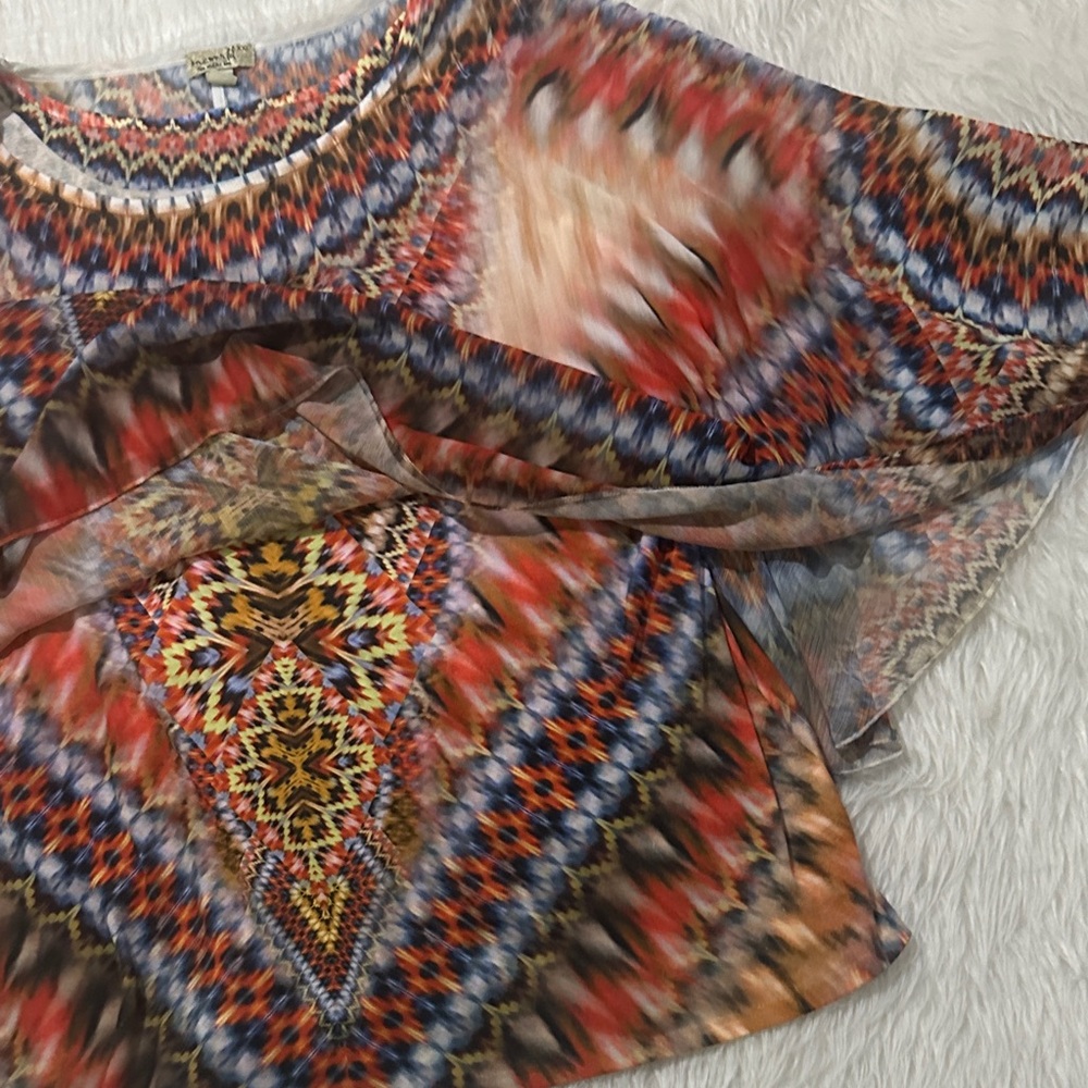 One World Multicolor Patterned Blouse - image 5